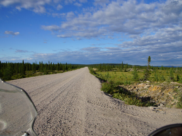 Gravel roads on a good day in Labrador