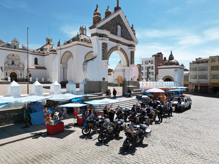 Getting the bikes blessed in Copacabana