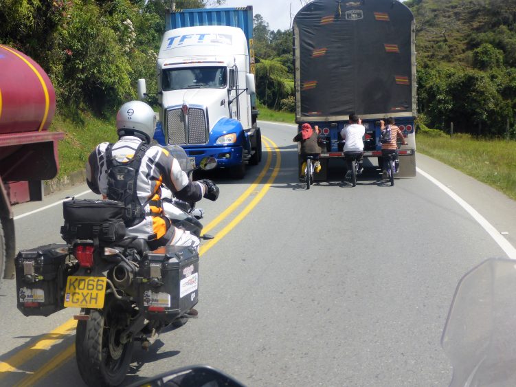Typical Colombian road traffic